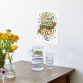 アイスクリームは全てをより良くする – レタリング 箔ポスター (レイダウン (キッチン))