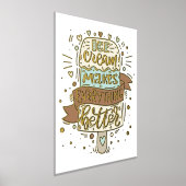 アイスクリームは全てをより良くする – レタリング 箔ポスター (レイダウン)