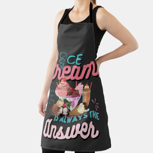 アイスクリームは常に答えおもしろいことわざ エプロン (インサイチュ)