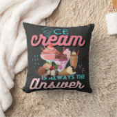 アイスクリームは常に答えおもしろいことわざ クッション (ブランケット)