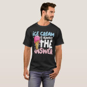 アイスクリームは必ず答え Tシャツ (正面フル)