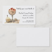 アイスクリームまたはデザートの店の名刺 名刺 (正面/裏面)