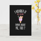 アイスクリームも私のことを考えてくれているかな？ カード (黄色い花)