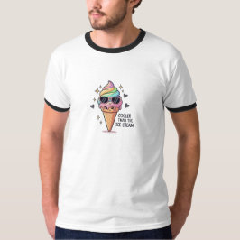 アイスクリームよりクールなダジャレ Tシャツ