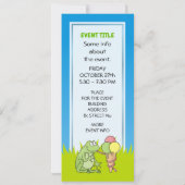 アイスクリームをかぶったカエル 招待状 (裏面)