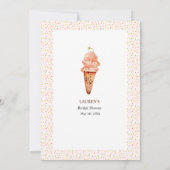 アイスクリームをすくった花嫁ビンゴゲーム 招待状 (裏面)