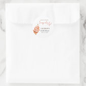 アイスクリームをすくった ブライダルシャワー ラウンドシール (バッグ)