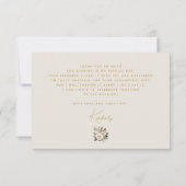 アイスクリームをすくっておしゃれに飾った フローラル ボヘミアンブライダルシャワー サンキューカード (裏面)