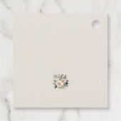 アイスクリームをすくっておしゃれに飾った フローラル ボヘミアンブライダルシャワー フェイバータグ (裏面)