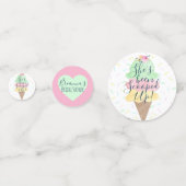 アイスクリームをすくわれた ブライダルシャワーパーティ コンフェッティ (裏面)