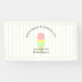 アイスクリームをすくわれた ブライダルシャワー 横断幕 (横)