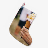 アイスクリームをコーンに乗せた人 スモールクリスマスストッキング (正面 (吊り時))