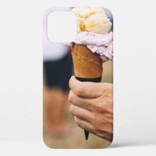 アイスクリームをコーンに乗せた人 iPhone 12ケース
