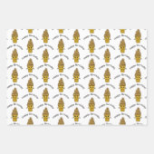 アイスクリームをテーマにした誕生日パーティー ラッピングペーパーシート (正面2)