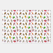 アイスクリームをテーマにした誕生日 ラッピングペーパーシート (正面3)