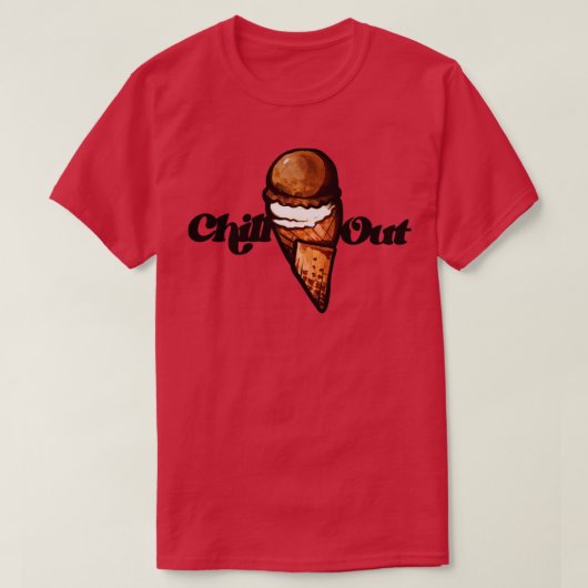 アイスクリームを冷やす Tシャツ (デザイン正面)