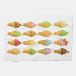 アイスクリームを叫ぶ キッチンタオル