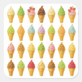 アイスクリームを叫ぶ スクエアシール