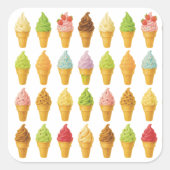 アイスクリームを叫ぶ スクエアシール (正面)