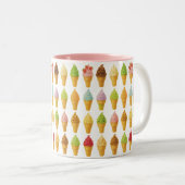 アイスクリームを叫ぶ ツートーンマグカップ (正面右)