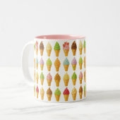 アイスクリームを叫ぶ ツートーンマグカップ (正面左)