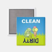 アイスクリームを塗ったカエル マグネット (正面/裏面)