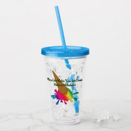 「アイスクリームを溶かすと」ミルクシェイクグラス アクリルタンブラー