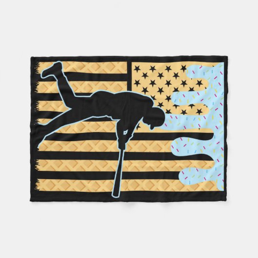 アイスクリームを滴らせるドリップボーイズ販売アメリカのFl フリースブランケット (正面(横))