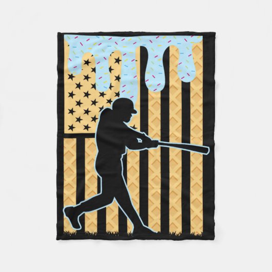 アイスクリームを滴らせるドリップボーイズ販売アメリカのFl フリースブランケット (正面)