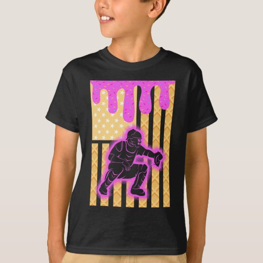 アイスクリームを滴らせるドリップボーイズ販売アメリカのFl Tシャツ (正面)