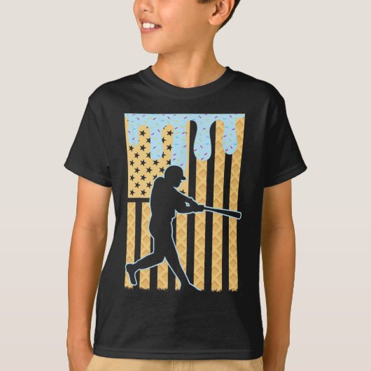 アイスクリームを滴らせるドリップボーイズ販売アメリカのFl Tシャツ (正面)