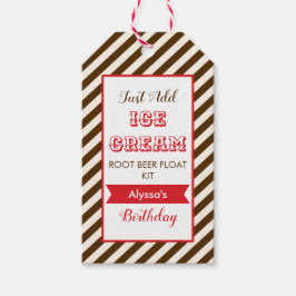 アイスクリームを追加、ルートビールフロートメッセージカード ギフトタグ