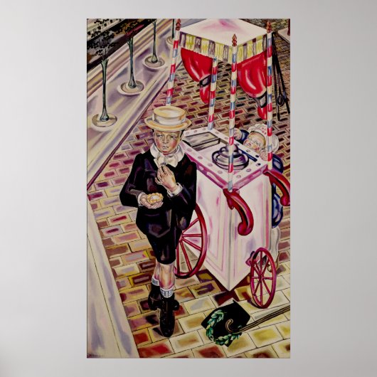 アイスクリームを食べた子ども ポスター (正面)