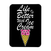 アイスクリームを食べると命が縮まる マグネット (縦)
