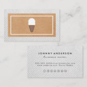 アイスクリームアイコンナチュラルルックロイヤリティ ロイヤリティカード (正面/裏面)