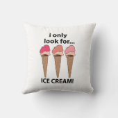 アイスクリームアイスクリームしか探さない クッション (裏面)