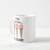 アイスクリームアイスクリームしか探さない コーヒーマグカップ (正面左)