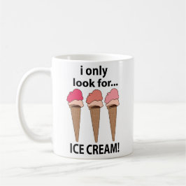 アイスクリームアイスクリームしか探さない コーヒーマグカップ