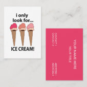 アイスクリームアイスクリームしか探さない 名刺 (正面/裏面)