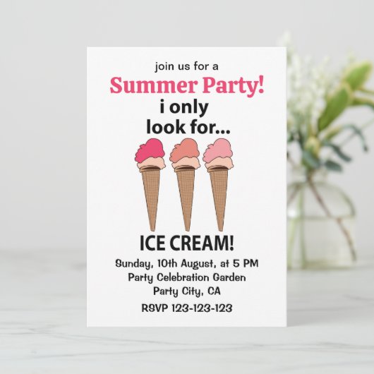 アイスクリームアイスクリームしか探さない 招待状 (スタンド正面)