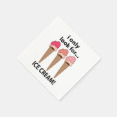 アイスクリームアイスクリームアイスクリームパーティー スタンダードカクテルナプキン (角)