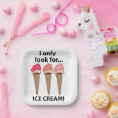 アイスクリームアイスクリームアイスクリームパーティー ペーパープレート (パーティー)