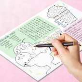 アイスクリームアクティビティシート子供用40枚セット ノートパッド