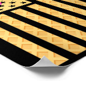 アイスクリームアメリカ国旗を滴らせる少年に点滴を売る ポスター (角)