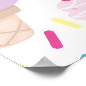 アイスクリームアンドケーキスイートサッシー6誕生日 ポスター (角)