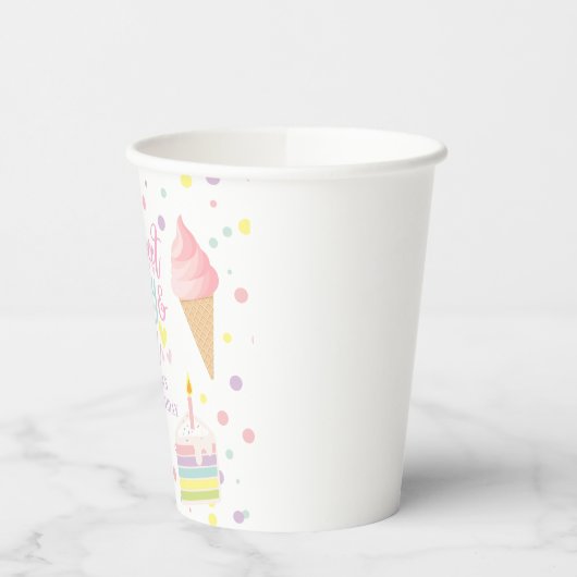 アイスクリームアンドケーキスイートサッシー6誕生日 紙コップ (左)
