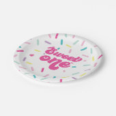 アイスクリームアンドケーキスウィートワン誕生日 ペーパープレート (アングル)