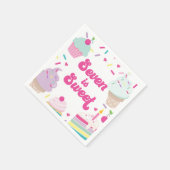 アイスクリームアンドケーキセブンは甘い7誕生日 スタンダードカクテルナプキン (角)