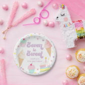 アイスクリームアンドケーキセブンは甘い7誕生日 ペーパープレート (パーティー)