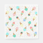 アイスクリームアンドスプリンクルズスウィートバースデーパーティー スタンダードランチョンナプキン (正面)